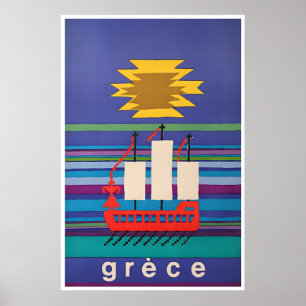 Póster de viaje griego Arte Grecia Imprimir