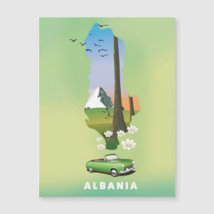 Póster de viaje ilustrado de Albania