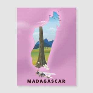 Póster de viaje ilustrado de Madagascar