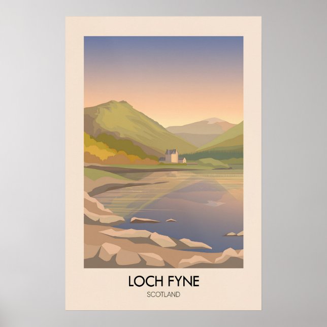 Póster de viaje Loch Fyne Escocia (Frente)