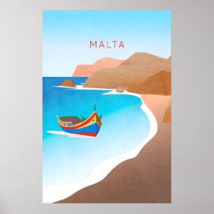 Póster de viaje minimalista de Malta