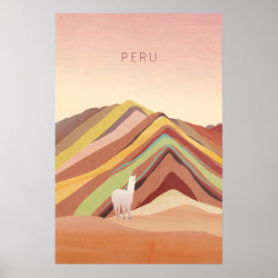 Póster de viaje minimalista de Perú