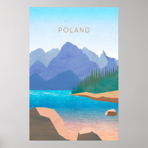 Póster de viaje minimalista de Polonia