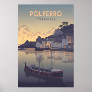 Póster de viaje Polperro Cornwall