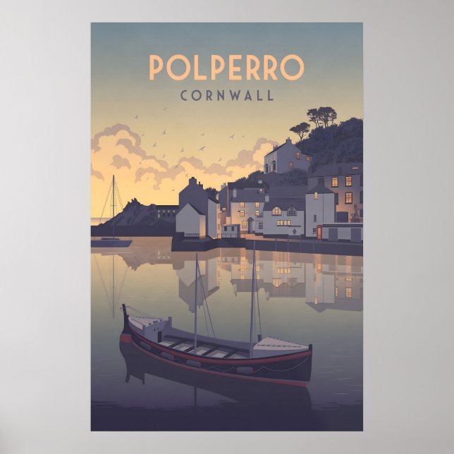 Póster de viaje Polperro Cornwall (Frente)