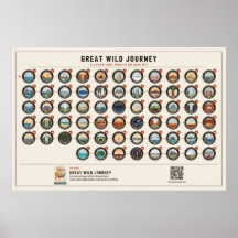 Póster de viaje por carreteras de Parques Nacional