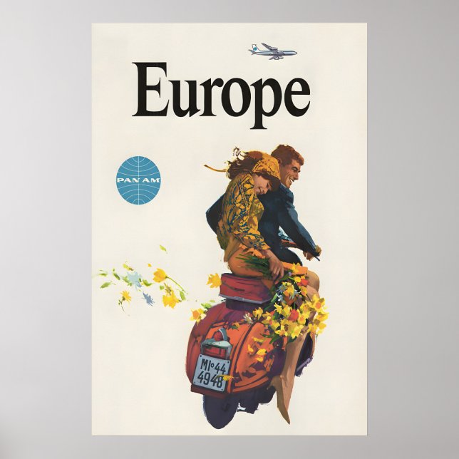Póster de viaje por Europa (Frente)