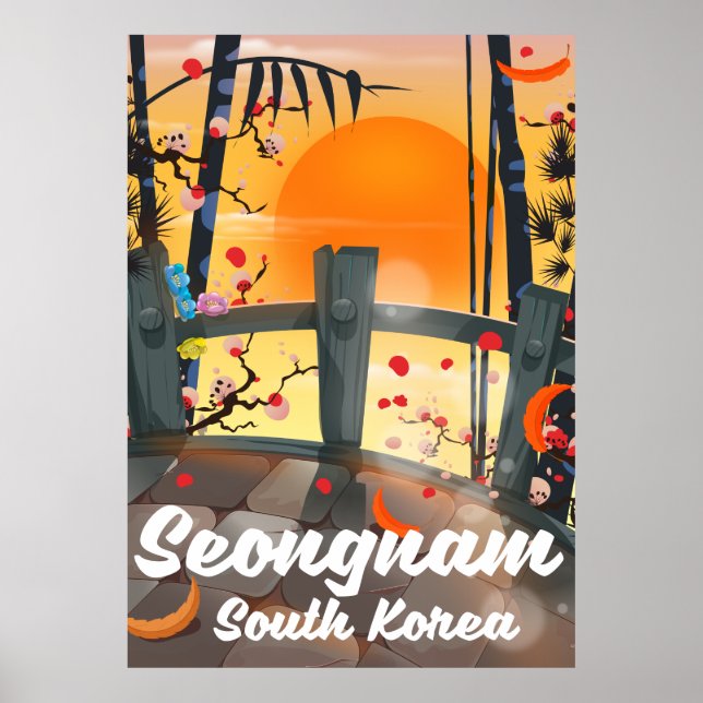 Póster de viaje Seongnam Corea del Sur (Frente)