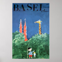 Póster de viaje suizo de arte de Basilea Impresión
