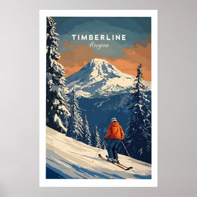 Póster de viaje Timberline - Oregon 1 (Frente)