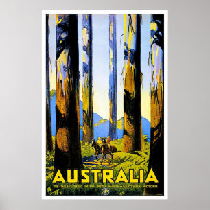 Póster de viaje vintage Au