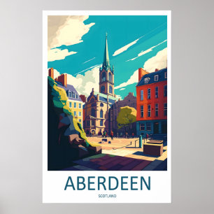Póster de viaje vintage de Aberdeen Parque Naciona