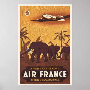 Póster de viaje vintage de África Occidental Perso