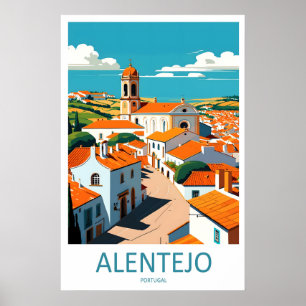 Póster de viaje vintage de Alentejo Parque Naciona