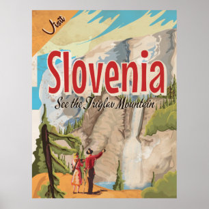 Póster de viaje vintage de Austria