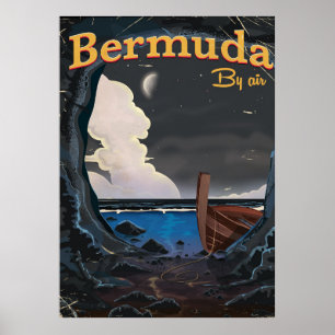 Póster de viaje vintage de Bermudas