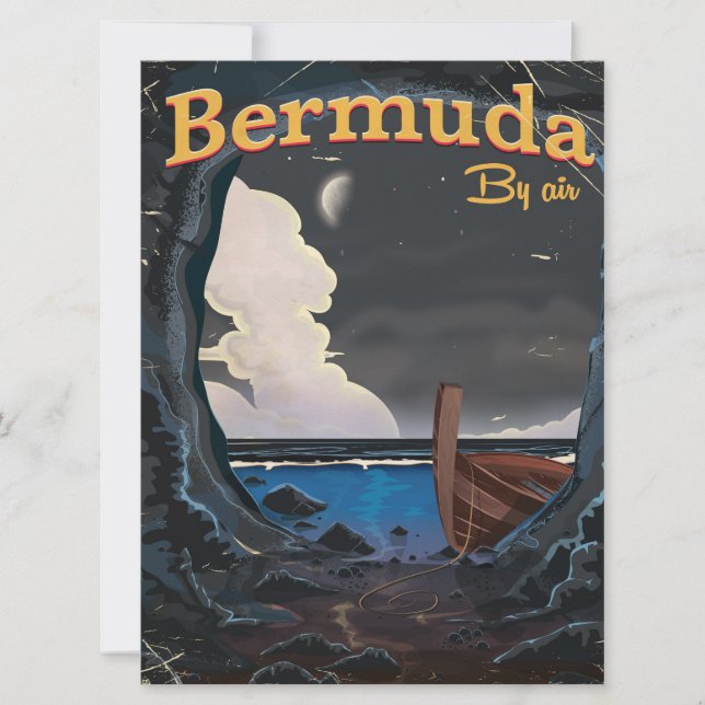 Póster de viaje vintage de Bermudas (Anverso)