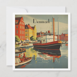 Póster de viaje vintage de Dinamarca personalizabl