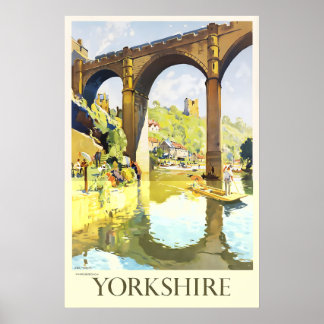 Póster de viaje vintage de Knaresborough, Yorkshir