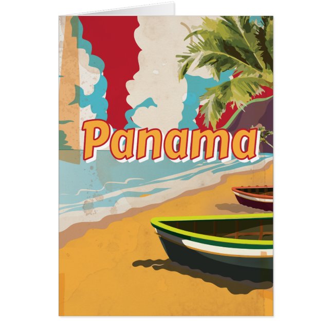Póster de viaje vintage de Panamá (Frente)