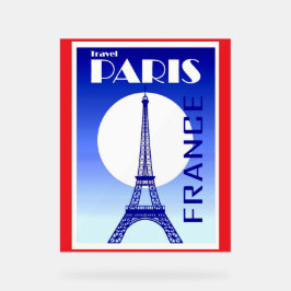 Póster de viaje vintage de París, Francia