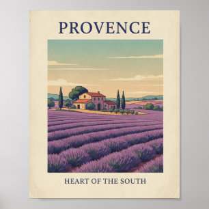 Póster de viaje vintage de Provenza Francia - Lava