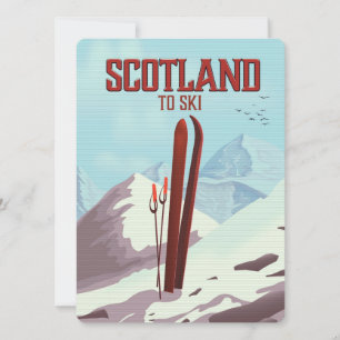 Poster de viaje vintage de Scotland To Ski