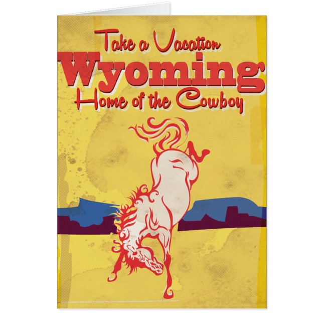 Póster de viaje vintage de Wyoming (Frente)