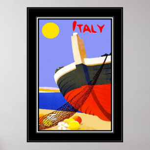 Póster de viaje vintage Italia