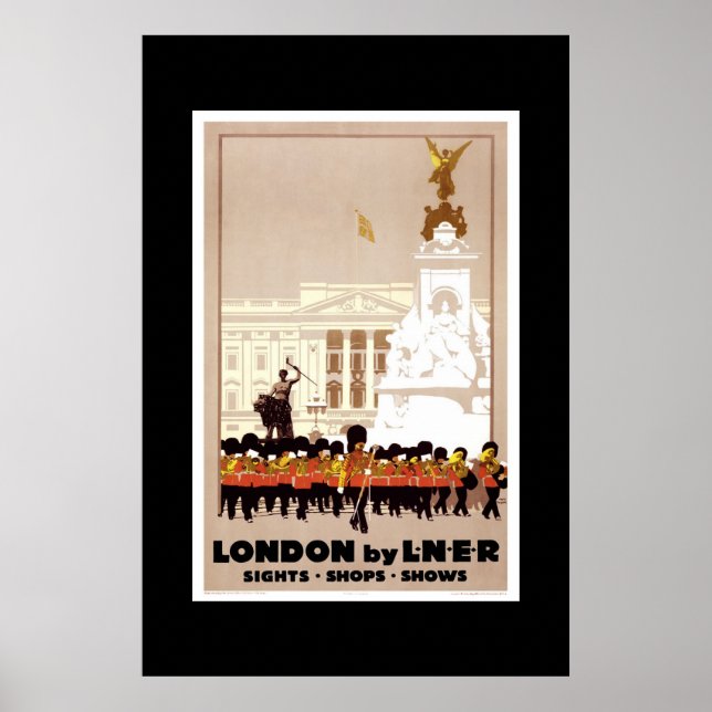Póster de viaje vintage Londres (Frente)