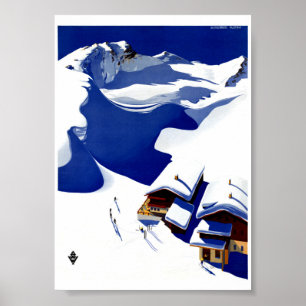 Póster de viaje vintage restaurado de Austria Wuns