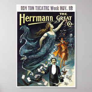 Póster de viaje vintage restaurado Herrmann The Gr