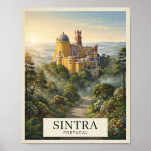 Póster de viaje vintage Sintra Portugal