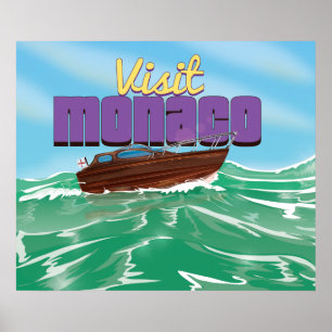 Póster de viaje Visita Mónaco