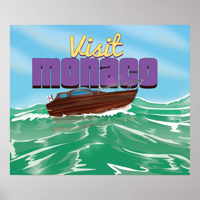 Póster de viaje Visita Mónaco (Frente)