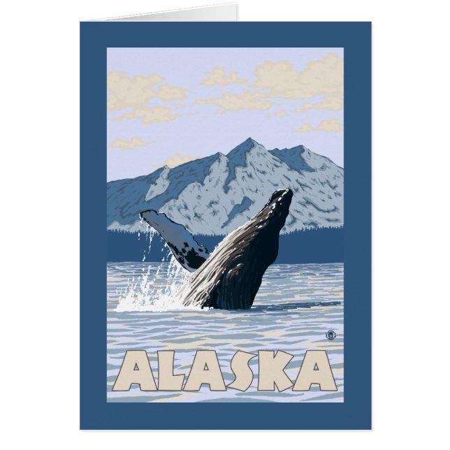 Poster de viajes Alaska Humpback Whale Vintage (Frente)