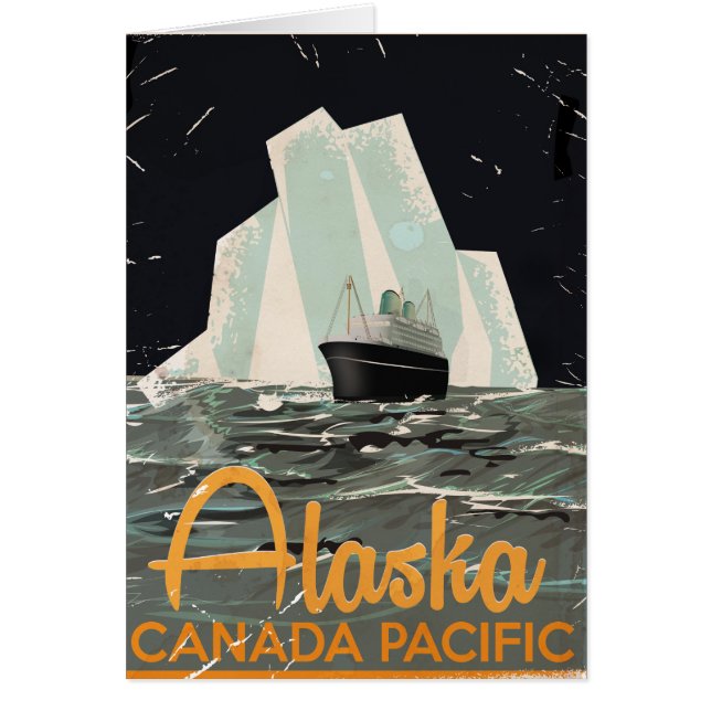 Poster de Viajes de Alaska Vintage (Frente)