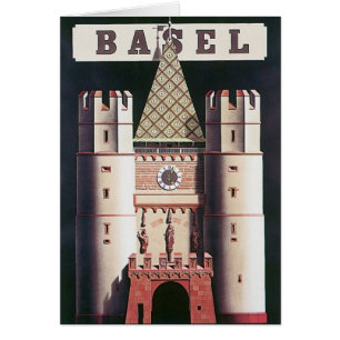 Poster de viajes de Basilea Vintage