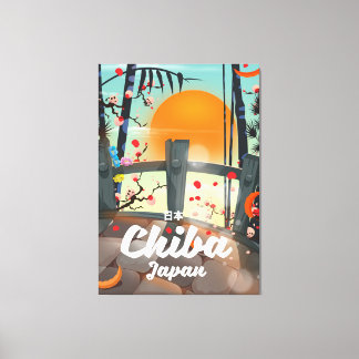 Poster de viajes de Chiba Japan arte impreso.