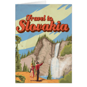 Poster de Viajes de Eslovaquia Vintage