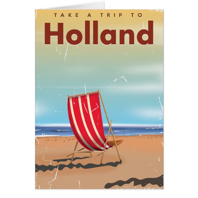 Poster de viajes de Holland vintage (Frente)