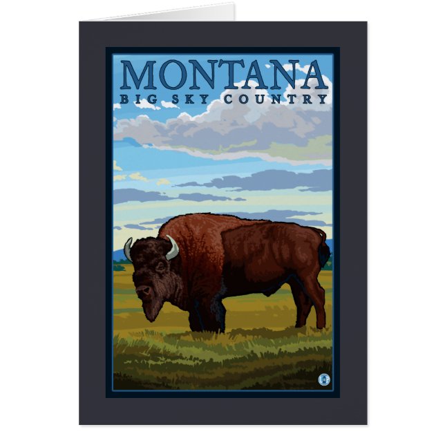 Poster de Viajes de MontanaBison Vintage (Frente)