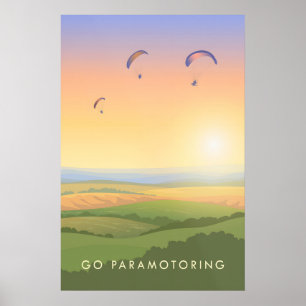 Póster de Viajes de Paramotoring