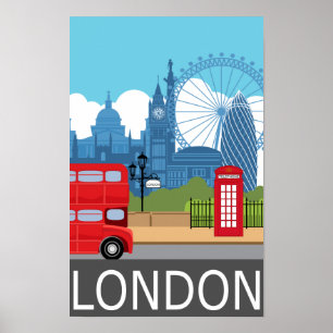 Poster de viajes de retro de la imprenta de arte d