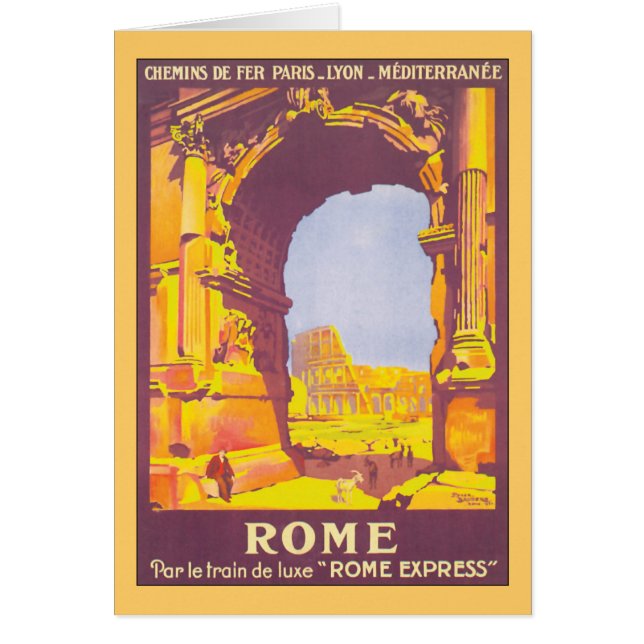 Poster de Viajes de Roma Express Vintage (Frente)