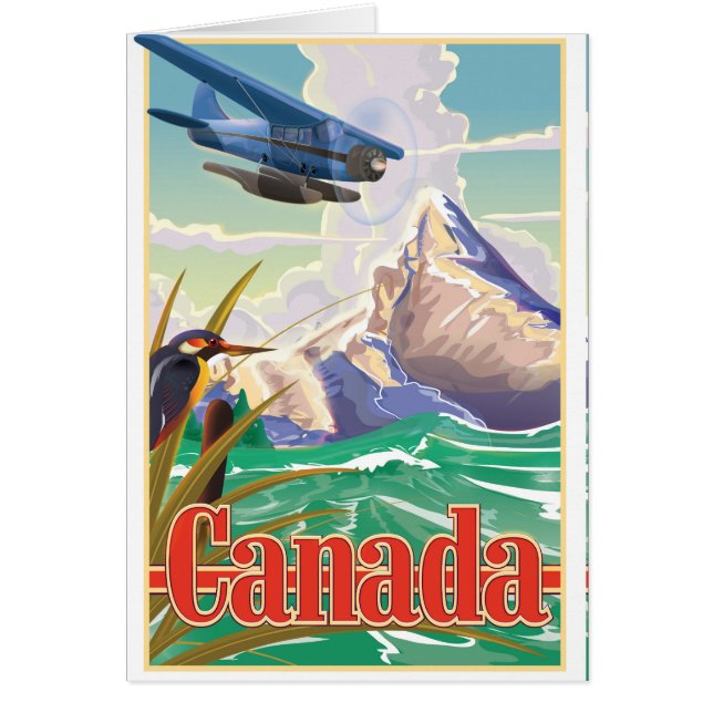 Poster de viajes de vintage de Canadá (Frente)