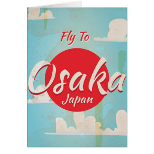 Poster de Viajes de Vintage de Osaka Japón