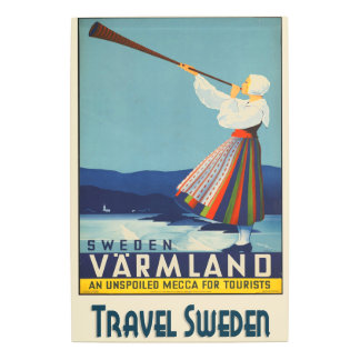 Poster de Viajes de Vintage de Suecia