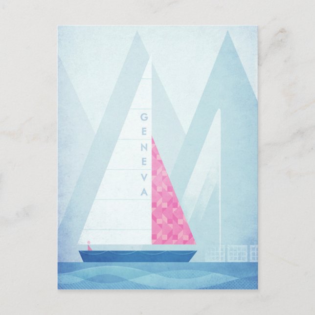 Poster de Viajes del Lago Lemán - Postales de arte (Anverso)