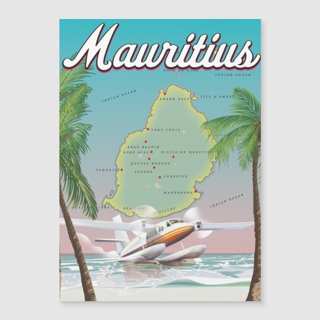Poster de viajes mauriciano (Anverso)